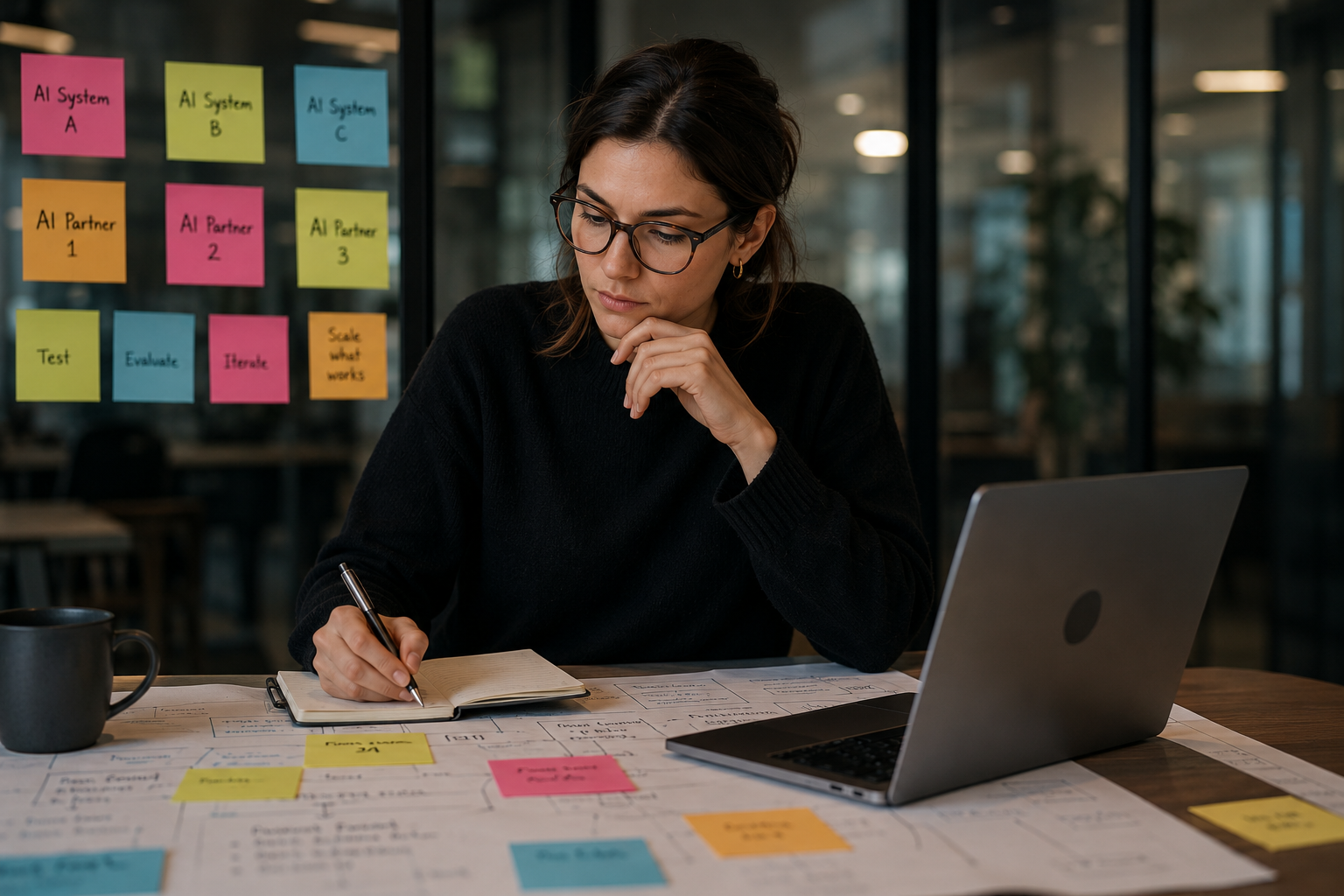 woman working in office